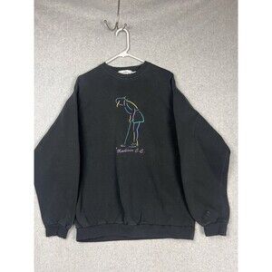 Vintage 80s Madison C.C Golfer Embroidered Sweatshirt Size Large SDI